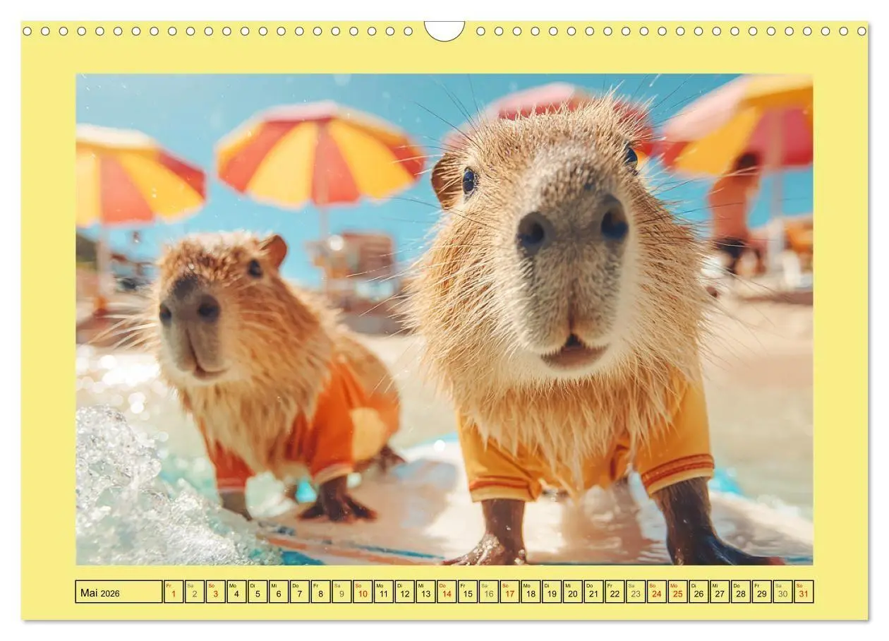 Bild: 9783516708967 | Capybaras on Tour. Wasserschweine als Weltenbummler (Wandkalender...