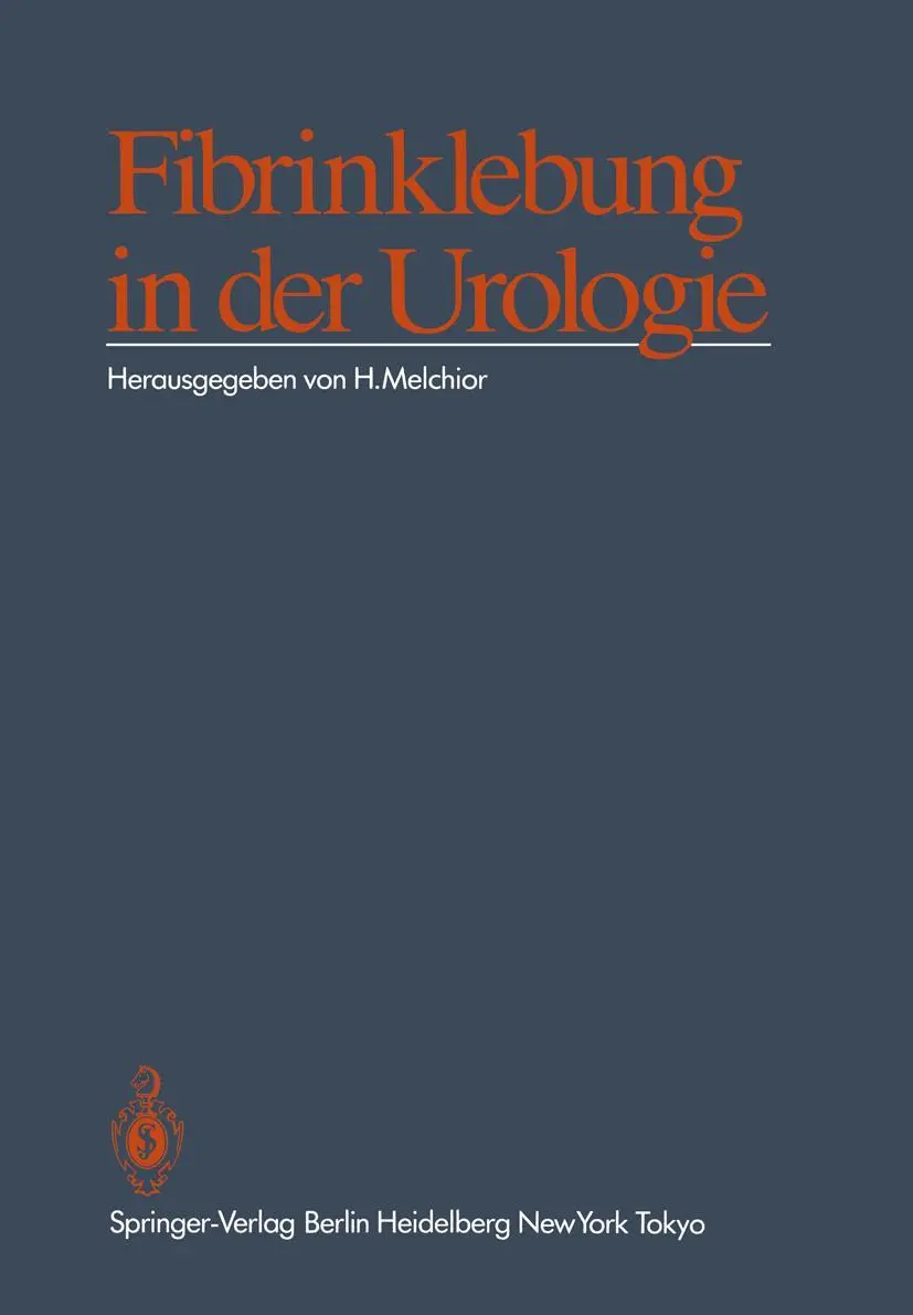 Cover: 9783540158967 | Fibrinklebung in der Urologie | Hansjörg Melchior | Taschenbuch | x