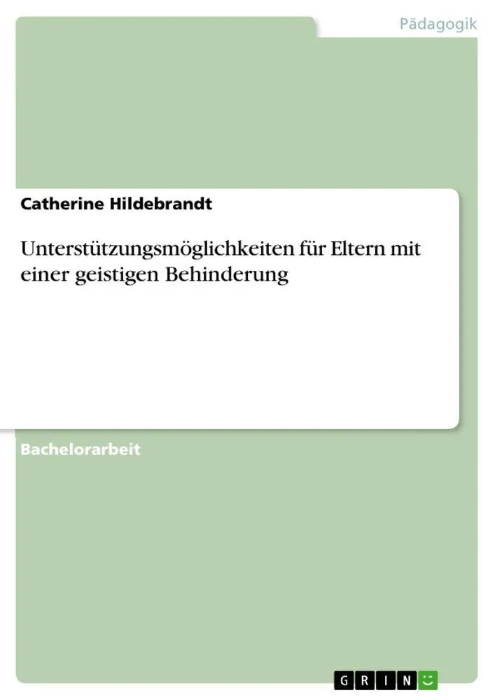 Cover: 9783668108967 | Unterstützungsmöglichkeiten für Eltern mit einer geistigen Behinderung