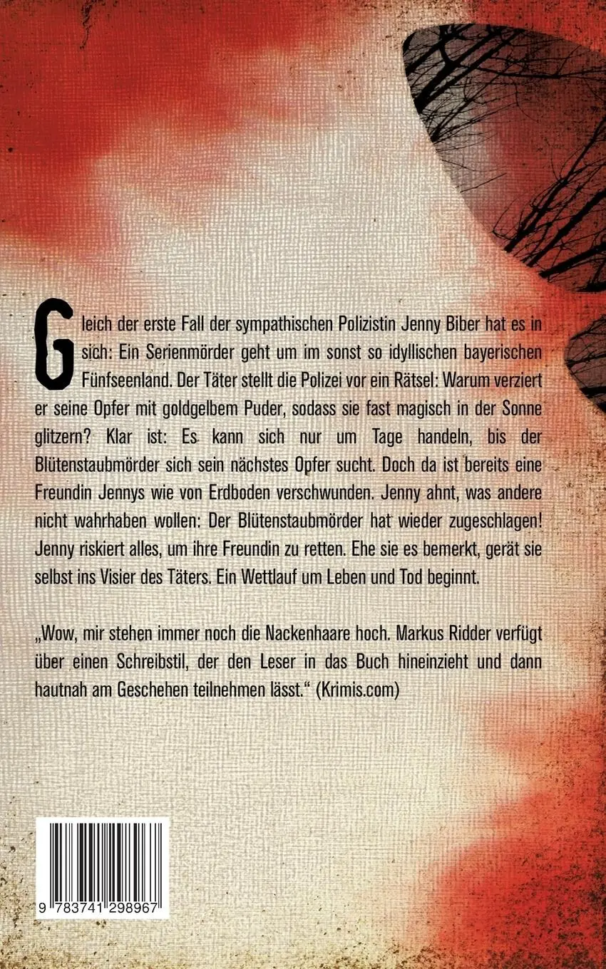 Rückseite: 9783741298967 | Der Blütenstaubmörder | Markus Ridder | Taschenbuch | 332 S. | Deutsch