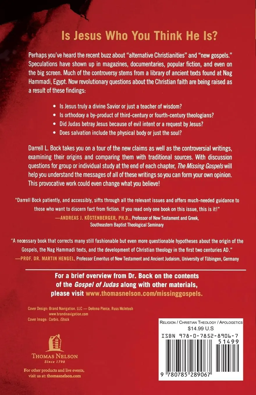 Rückseite: 9780785289067 | The Missing Gospels | Darrell L. Bock | Taschenbuch | Englisch | 2007