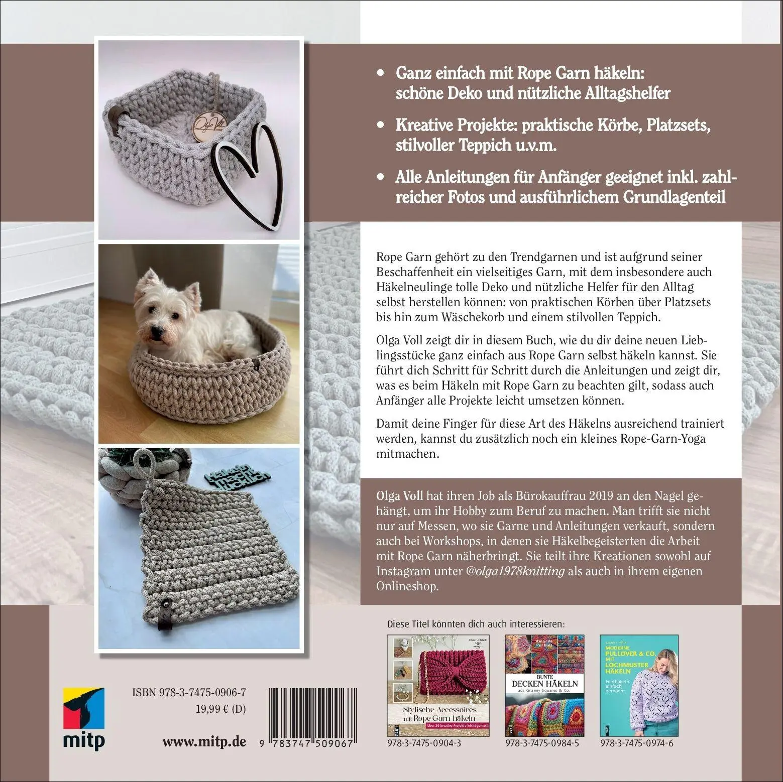 Rückseite: 9783747509067 | Schöne Home-Deko mit Rope Garn häkeln | Olga Voll | Buch | 96 S.