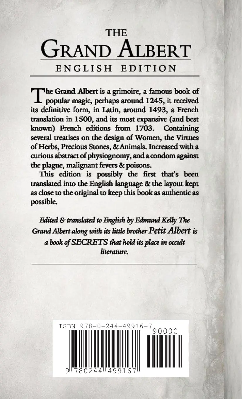 Rückseite: 9780244499167 | The Grand Albert, English Edition | Edmund Kelly | Taschenbuch | 2019