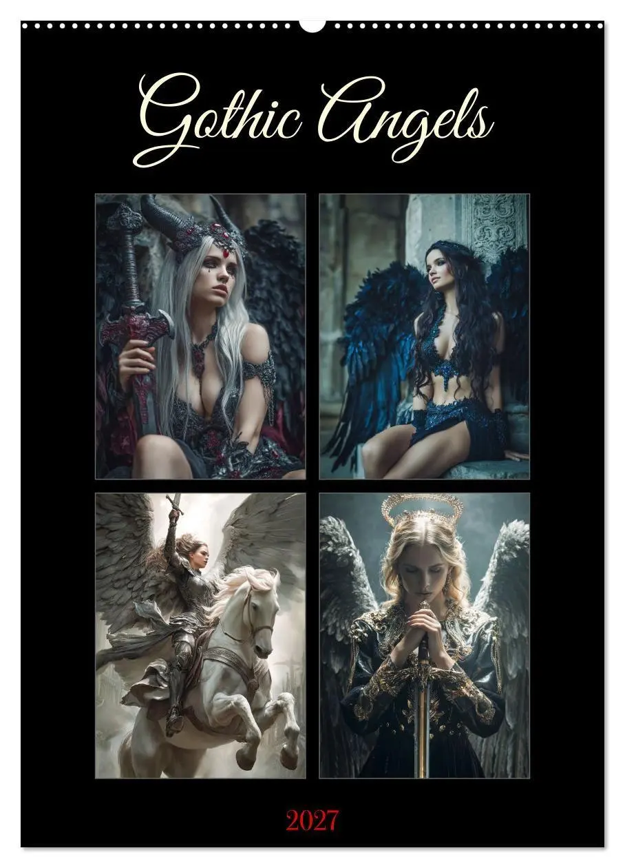 Cover: 9783516759167 | Gothic Angels (Wandkalender 2027 DIN A2 hoch), CALVENDO Monatskalender