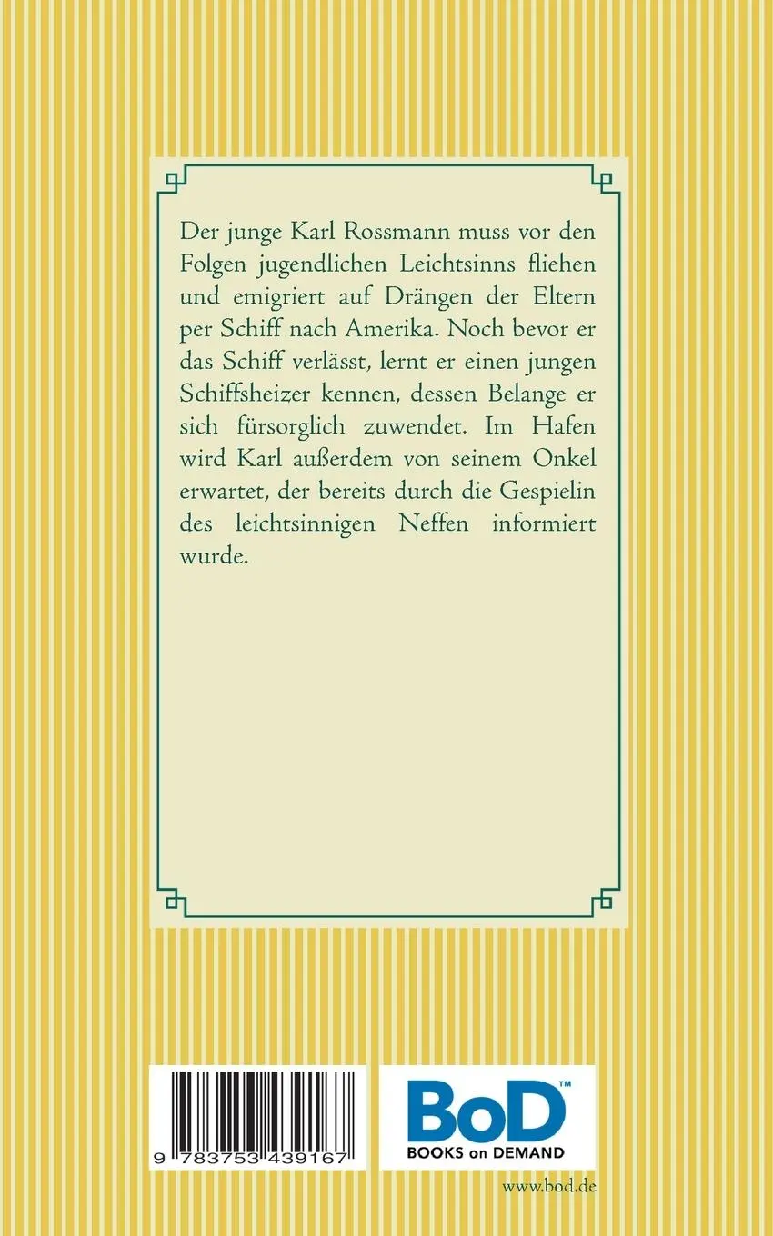 Rückseite: 9783753439167 | Der Heizer | Franz Kafka | Taschenbuch | Paperback | 52 S. | Deutsch