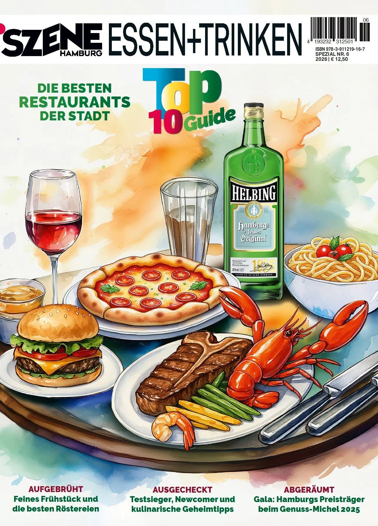 Cover: 9783911219167 | SZENE HAMBURG ESSEN + TRINKEN TOP TEN 2025/2026 | GmbH | Taschenbuch