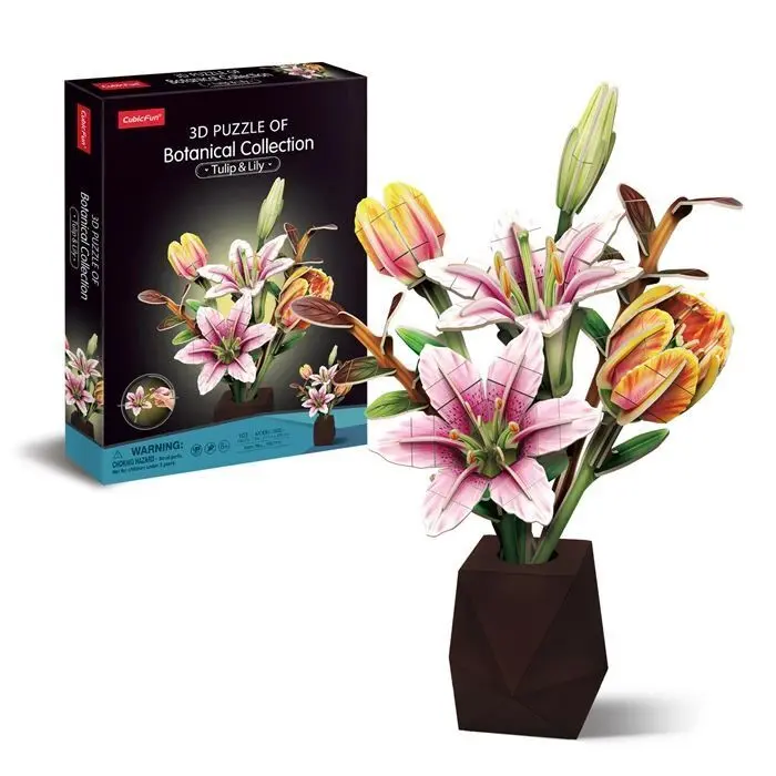 Bild: 7640409429267 | CUBICFUN - 3D Puzzle Pflanzent. Tulpe und Lilie 103 | Spiel | 660871