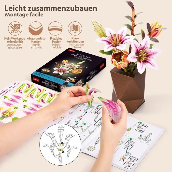 Bild: 7640409429267 | CUBICFUN - 3D Puzzle Pflanzent. Tulpe und Lilie 103 | Spiel | 660871