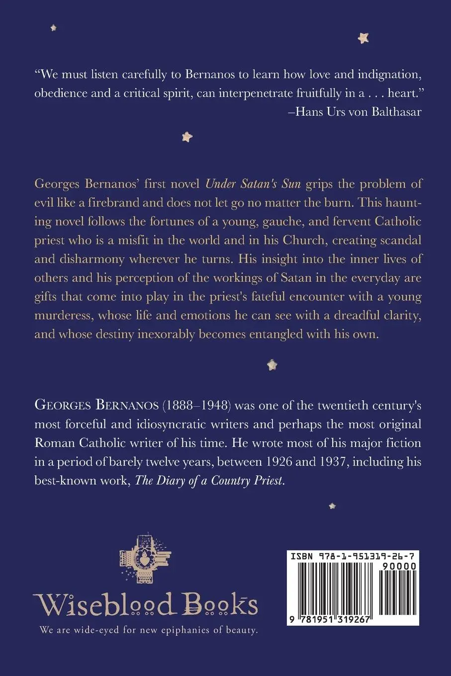 Rückseite: 9781951319267 | Under Satan's Sun | Georges Bernanos | Taschenbuch | Englisch | 2023