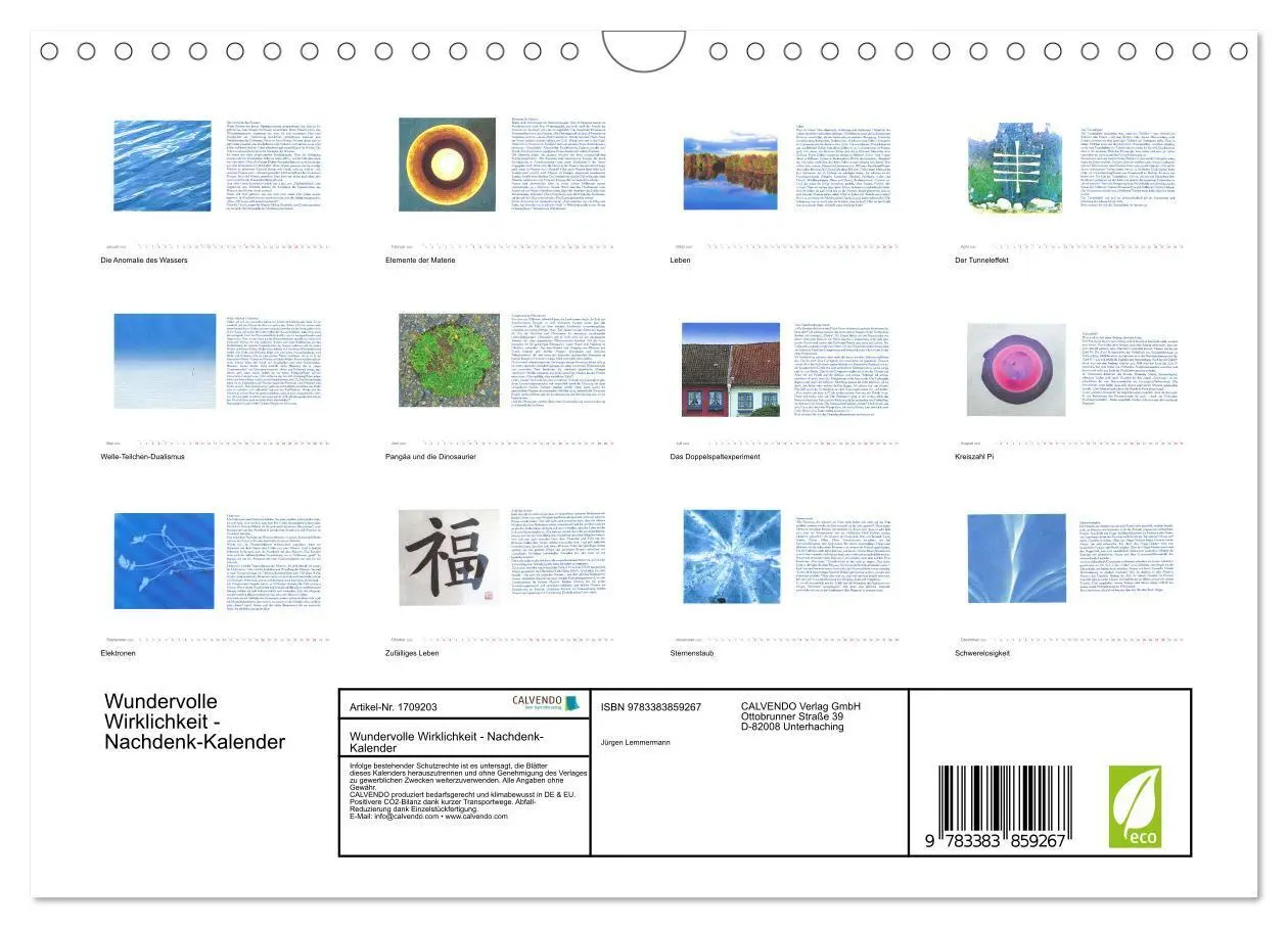 Bild: 9783383859267 | Wundervolle Wirklichkeit - Nachdenk-Kalender (Wandkalender 2025 DIN...