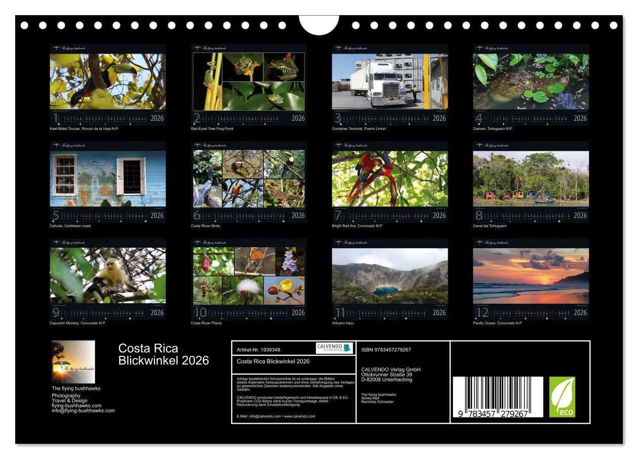 Bild: 9783457279267 | Costa Rica Blickwinkel 2026 (Wandkalender 2026 DIN A4 quer),...