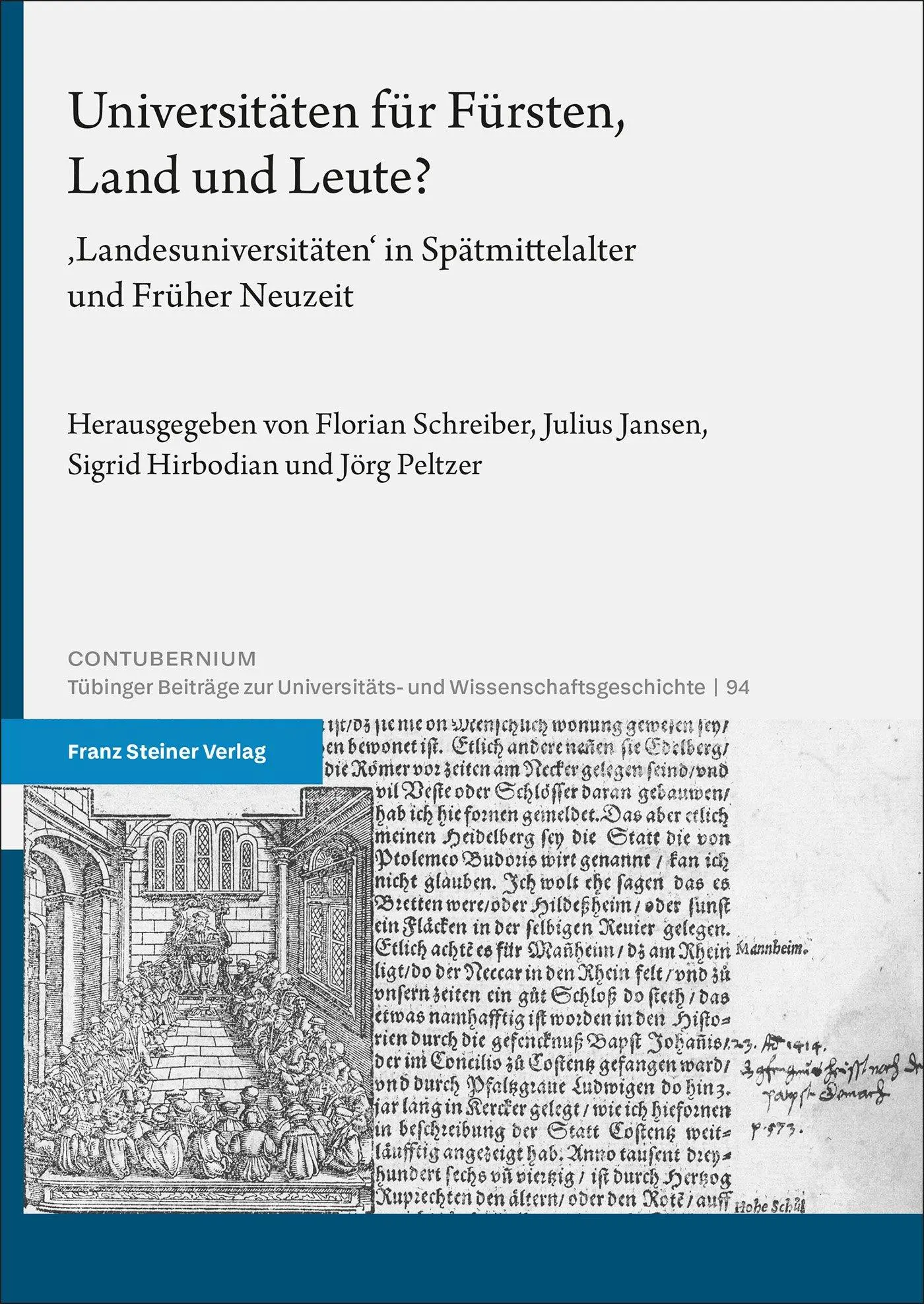 Cover: 9783515139267 | Universitäten für Fürsten, Land und Leute? | Florian Schreiber (u. a.)