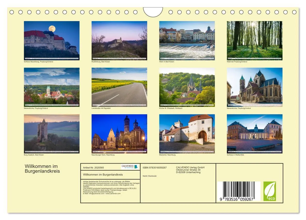 Bild: 9783516059267 | Willkommen im Burgenlandkreis (Wandkalender 2026 DIN A4 quer),...