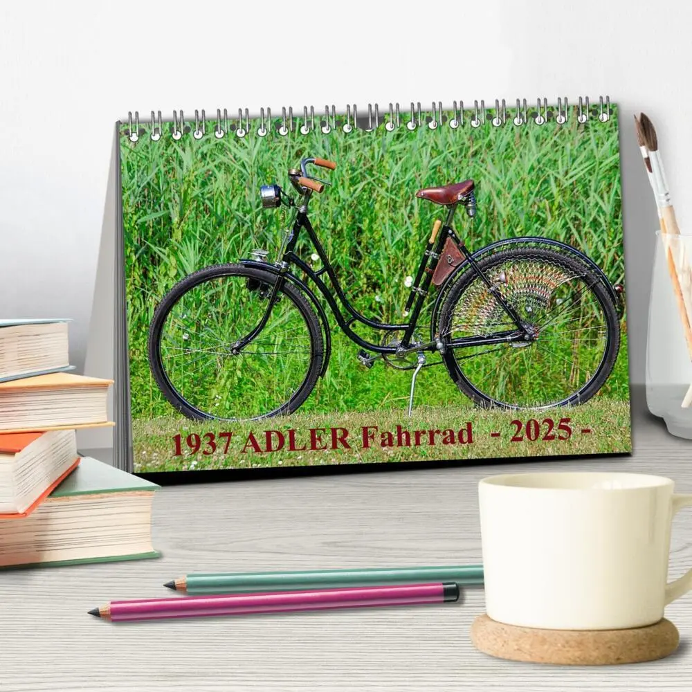 Bild: 9783435629367 | 1937 ADLER Fahrrad (Tischkalender 2025 DIN A5 quer), CALVENDO...