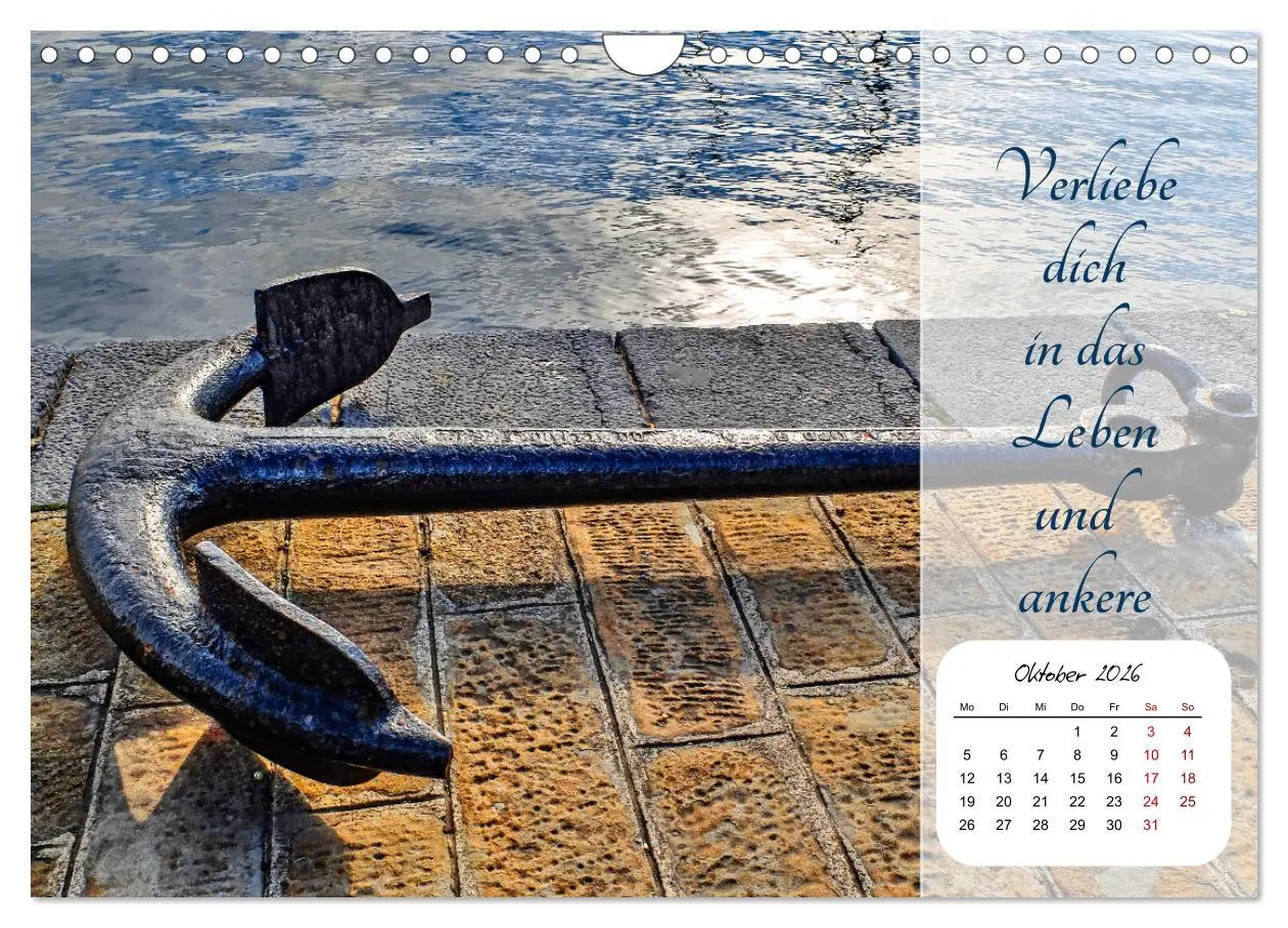 Bild: 9783457579367 | Mein Anker - Ein Jahr voller Halt (Wandkalender 2026 DIN A4 quer),...