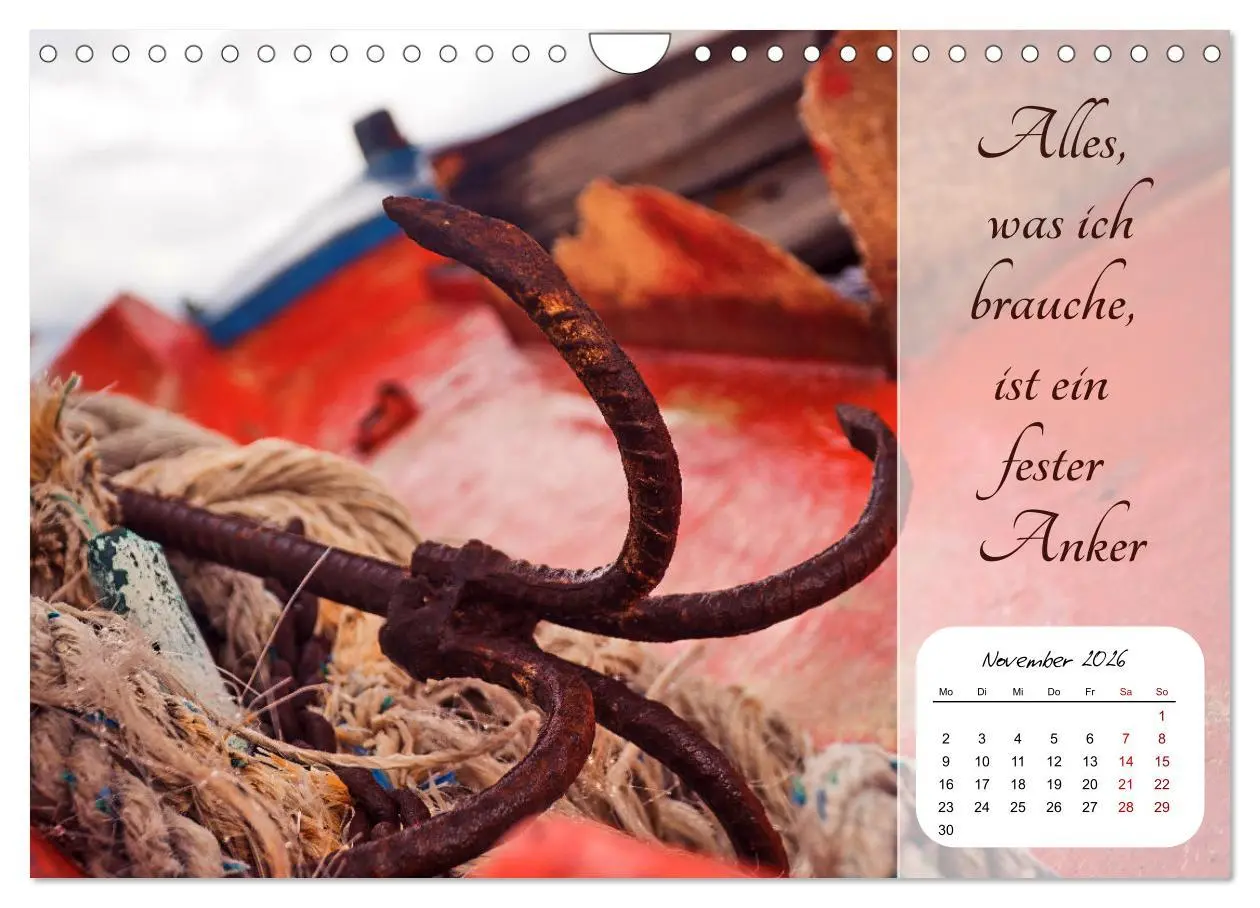 Bild: 9783457579367 | Mein Anker - Ein Jahr voller Halt (Wandkalender 2026 DIN A4 quer),...
