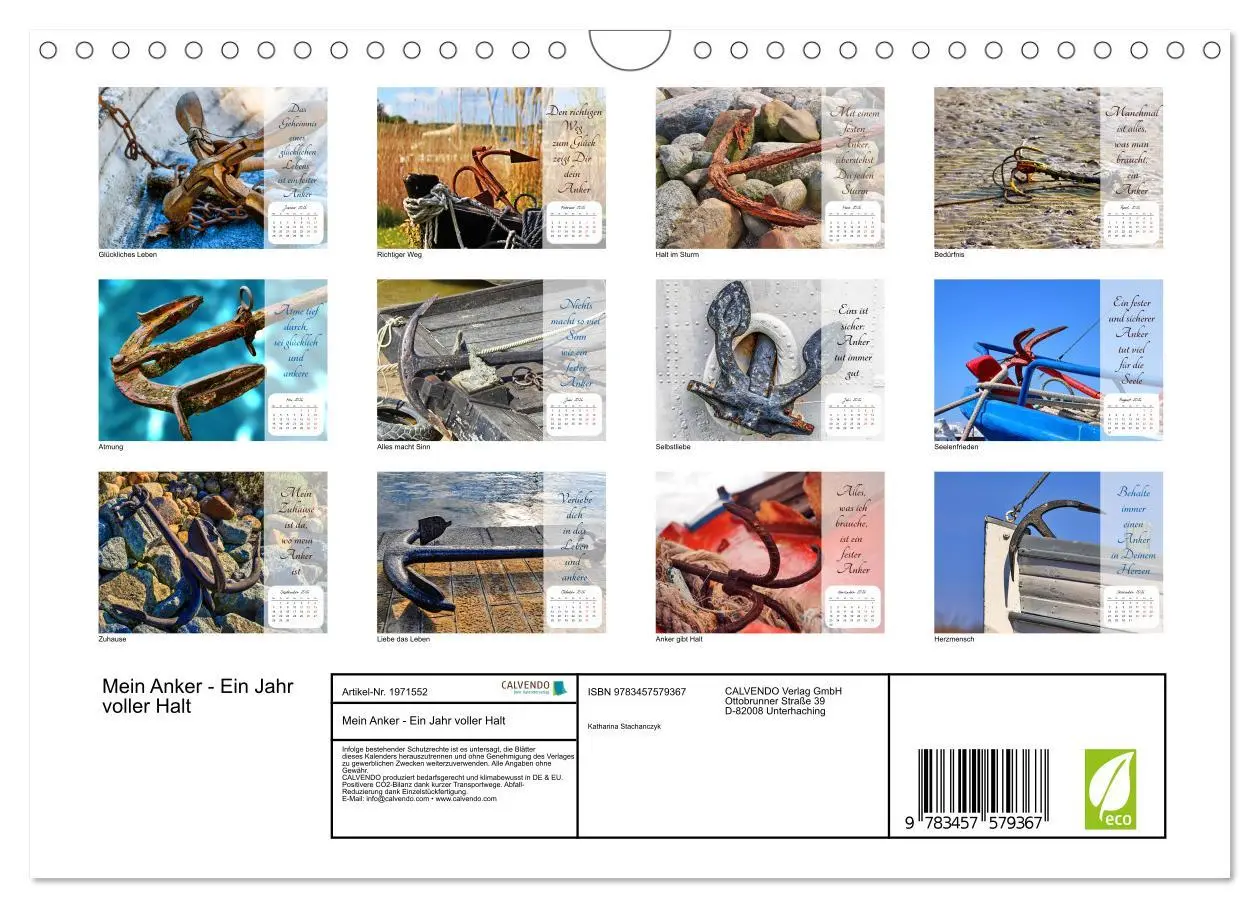 Bild: 9783457579367 | Mein Anker - Ein Jahr voller Halt (Wandkalender 2026 DIN A4 quer),...