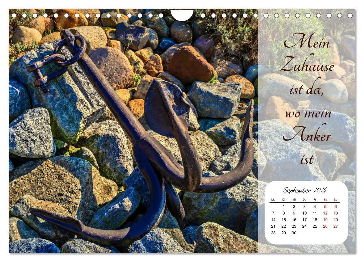 Bild: 9783457579367 | Mein Anker - Ein Jahr voller Halt (Wandkalender 2026 DIN A4 quer),...