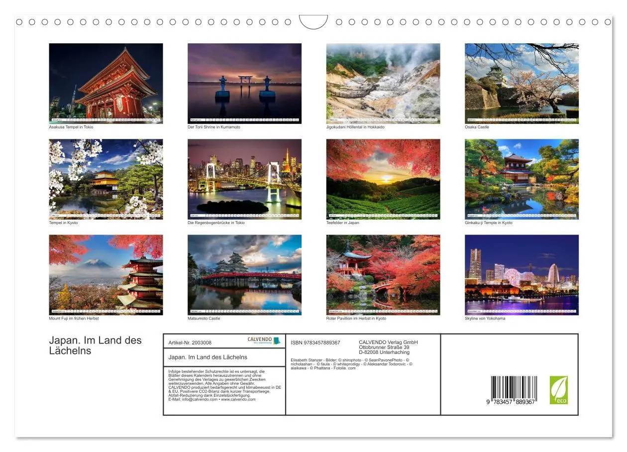 Bild: 9783457889367 | Japan. Im Land des Lächelns (Wandkalender 2026 DIN A3 quer),...