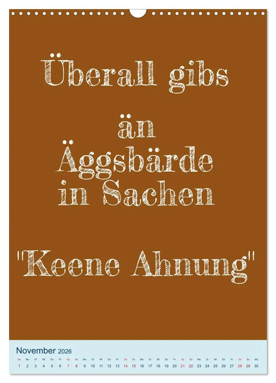 Bild: 9783516359367 | Humorvoller Mundartkalender Sachsen (Wandkalender 2026 DIN A3...