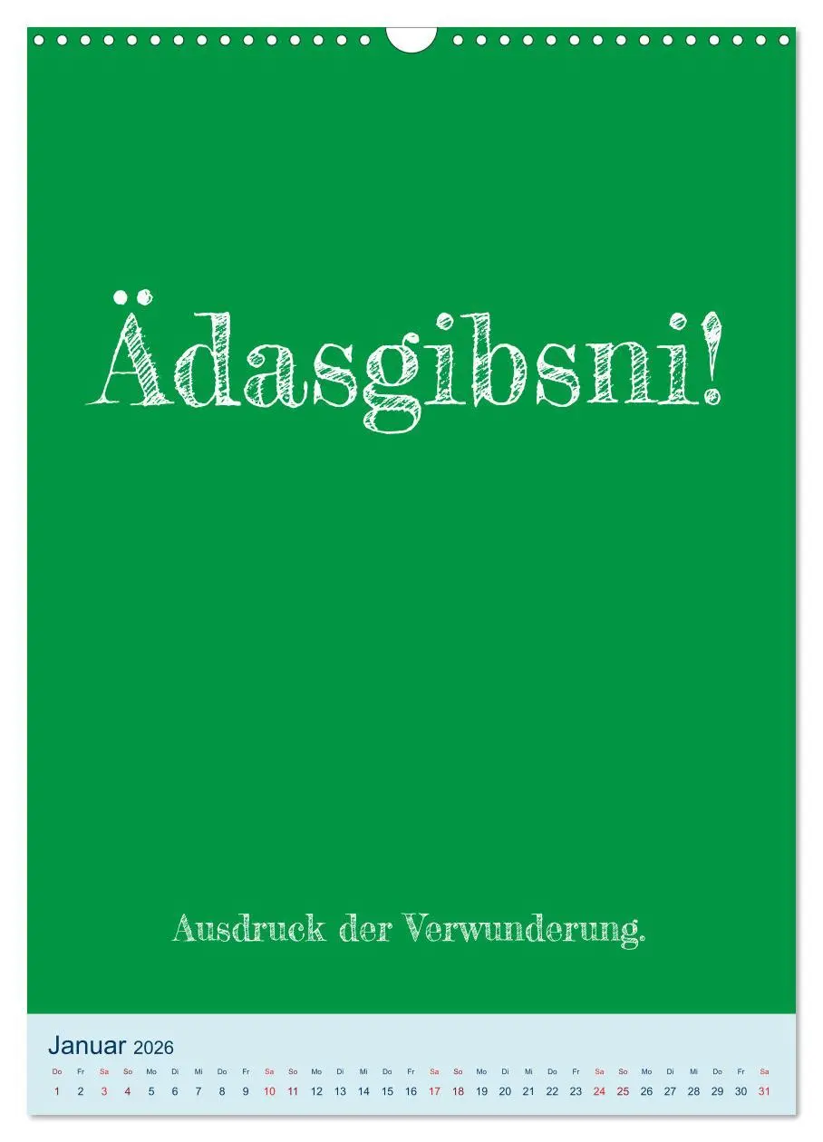 Bild: 9783516359367 | Humorvoller Mundartkalender Sachsen (Wandkalender 2026 DIN A3...