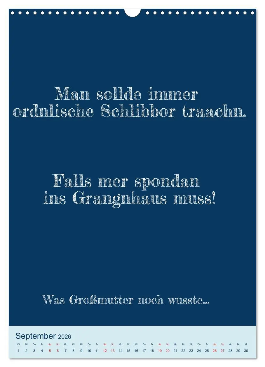 Bild: 9783516359367 | Humorvoller Mundartkalender Sachsen (Wandkalender 2026 DIN A3...