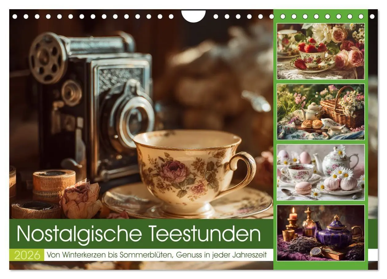 Cover: 9783516739367 | Nostalgische Teestunden (Wandkalender 2026 DIN A4 quer), CALVENDO...