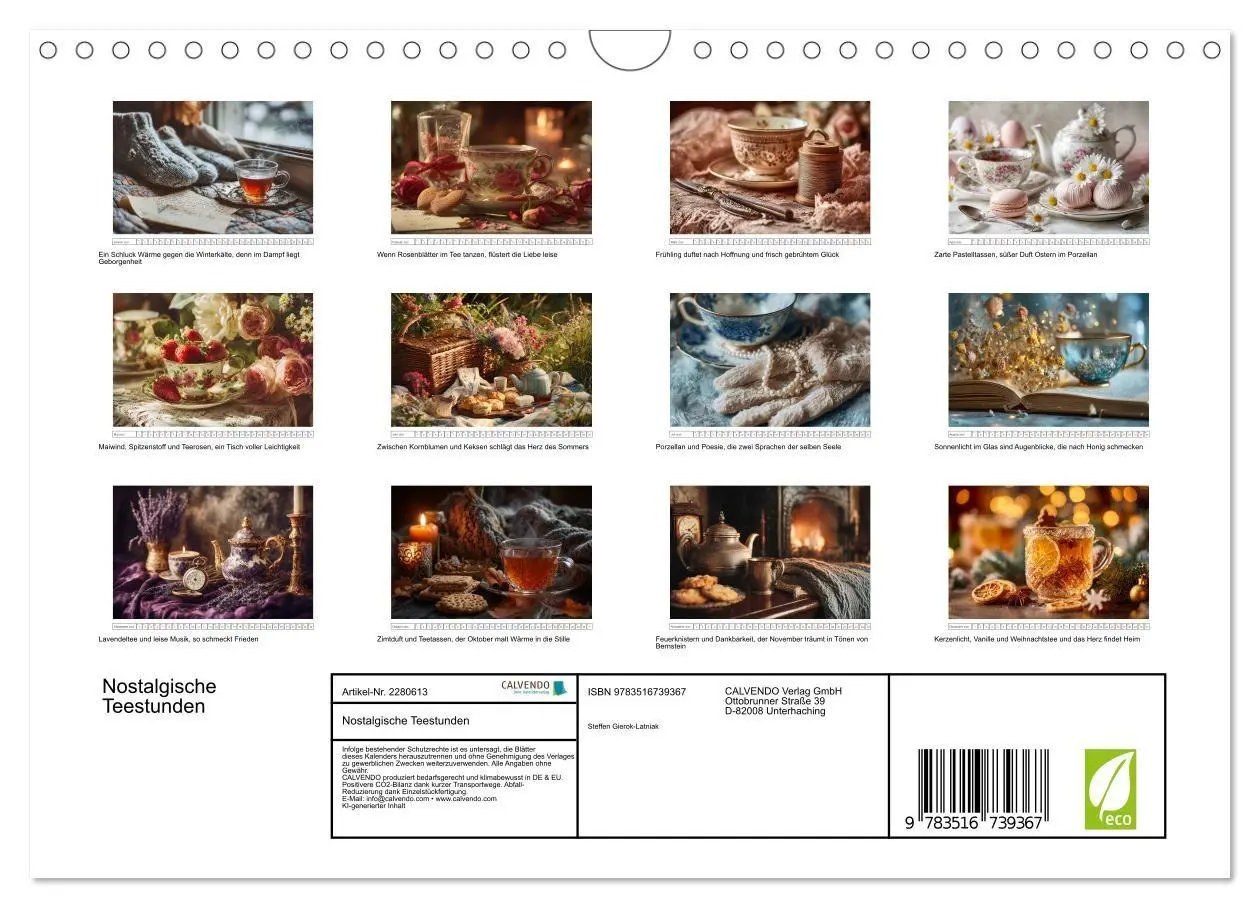 Bild: 9783516739367 | Nostalgische Teestunden (Wandkalender 2026 DIN A4 quer), CALVENDO...