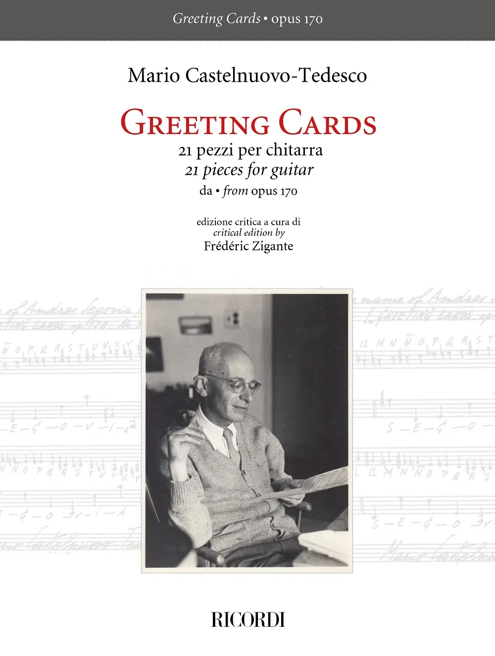 Cover: 9790041419367 | Greeting Cards - 21 pezzi per chitarra | Mario Castelnuovo-Tedesco