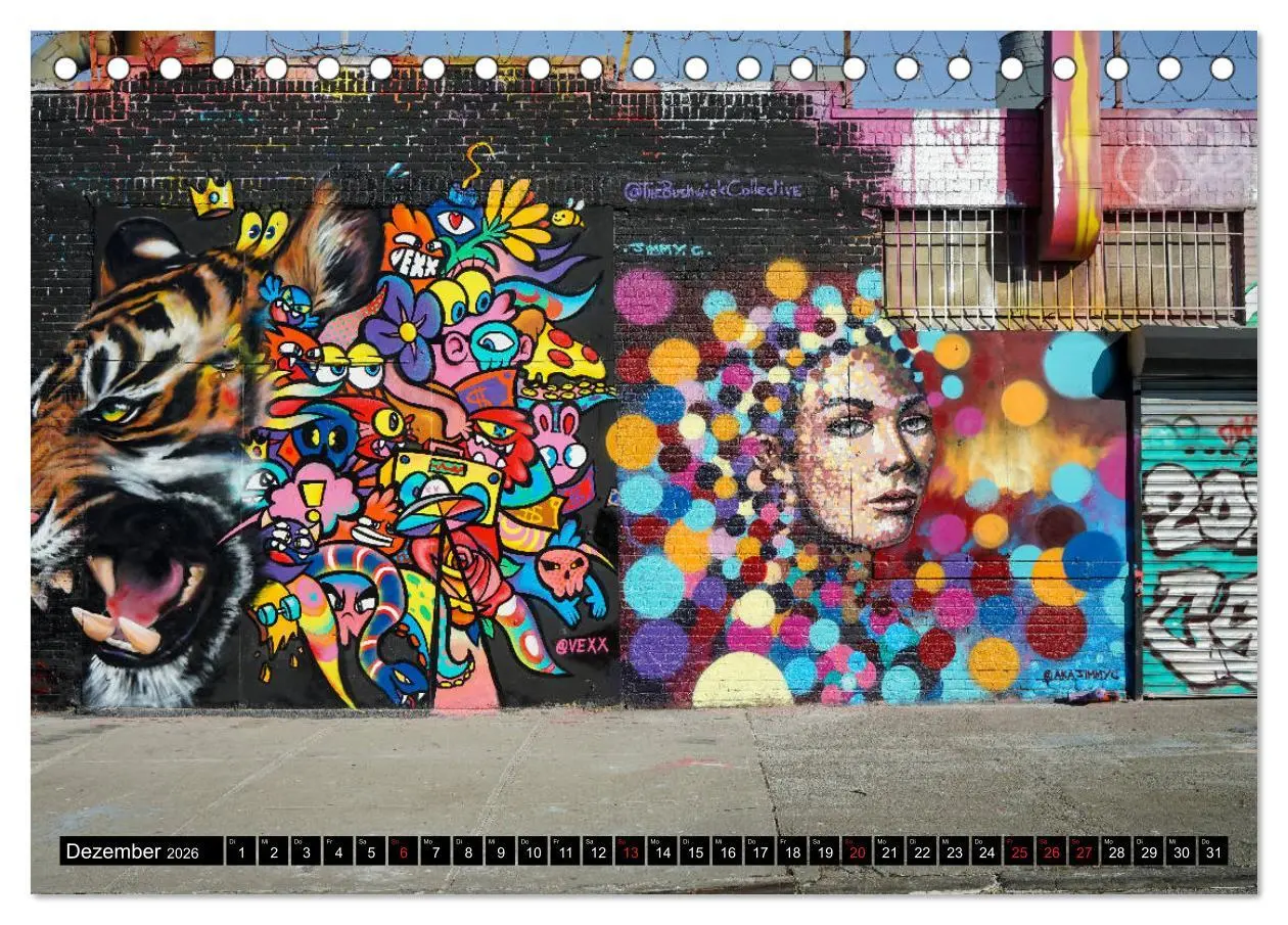 Bild: 9783457709467 | Bushwick Street Art (Tischkalender 2026 DIN A5 quer), CALVENDO...