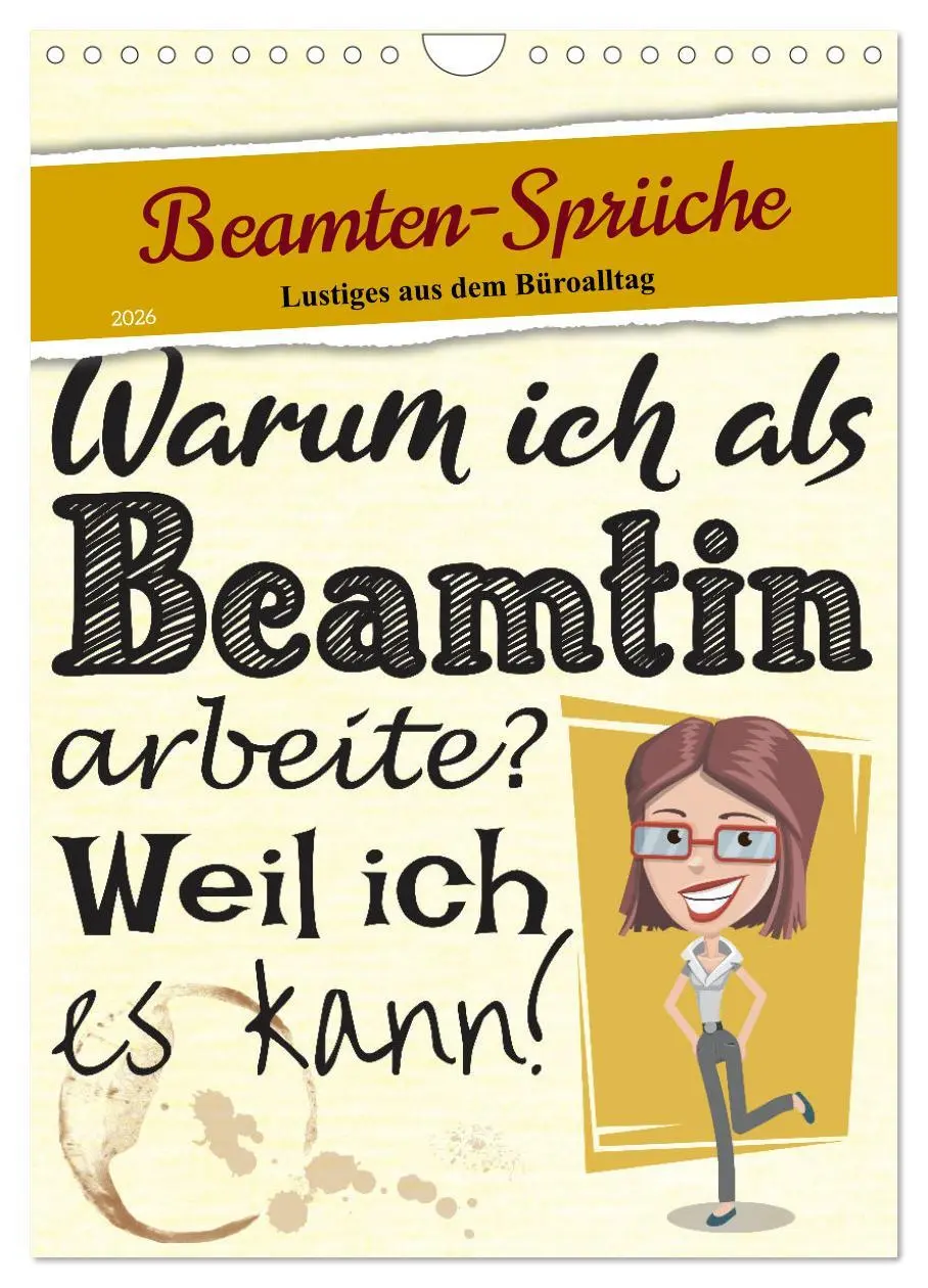 Cover: 9783516349467 | Beamten-Sprüche (Wandkalender 2026 DIN A4 hoch), CALVENDO...