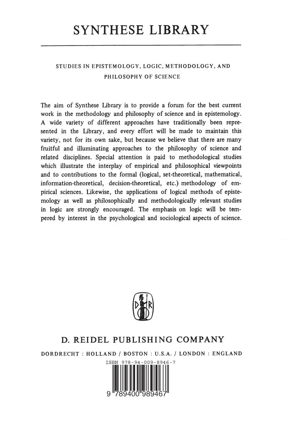 Rückseite: 9789400989467 | Topics in the Formal Methodology of Empirical Sciences | Wójcicki