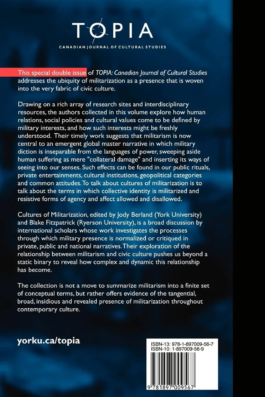 Rückseite: 9781897009567 | Cultures of Militarization | Jody Berland (u. a.) | Taschenbuch | 2010