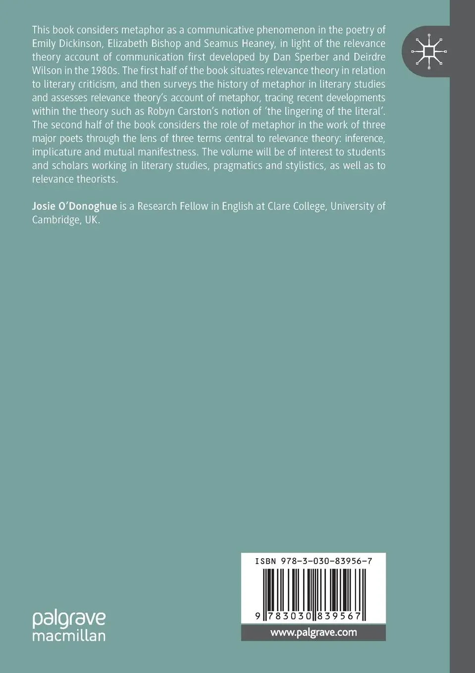 Rückseite: 9783030839567 | The Relevance of Metaphor | Josie O'Donoghue | Taschenbuch | ix | 2022