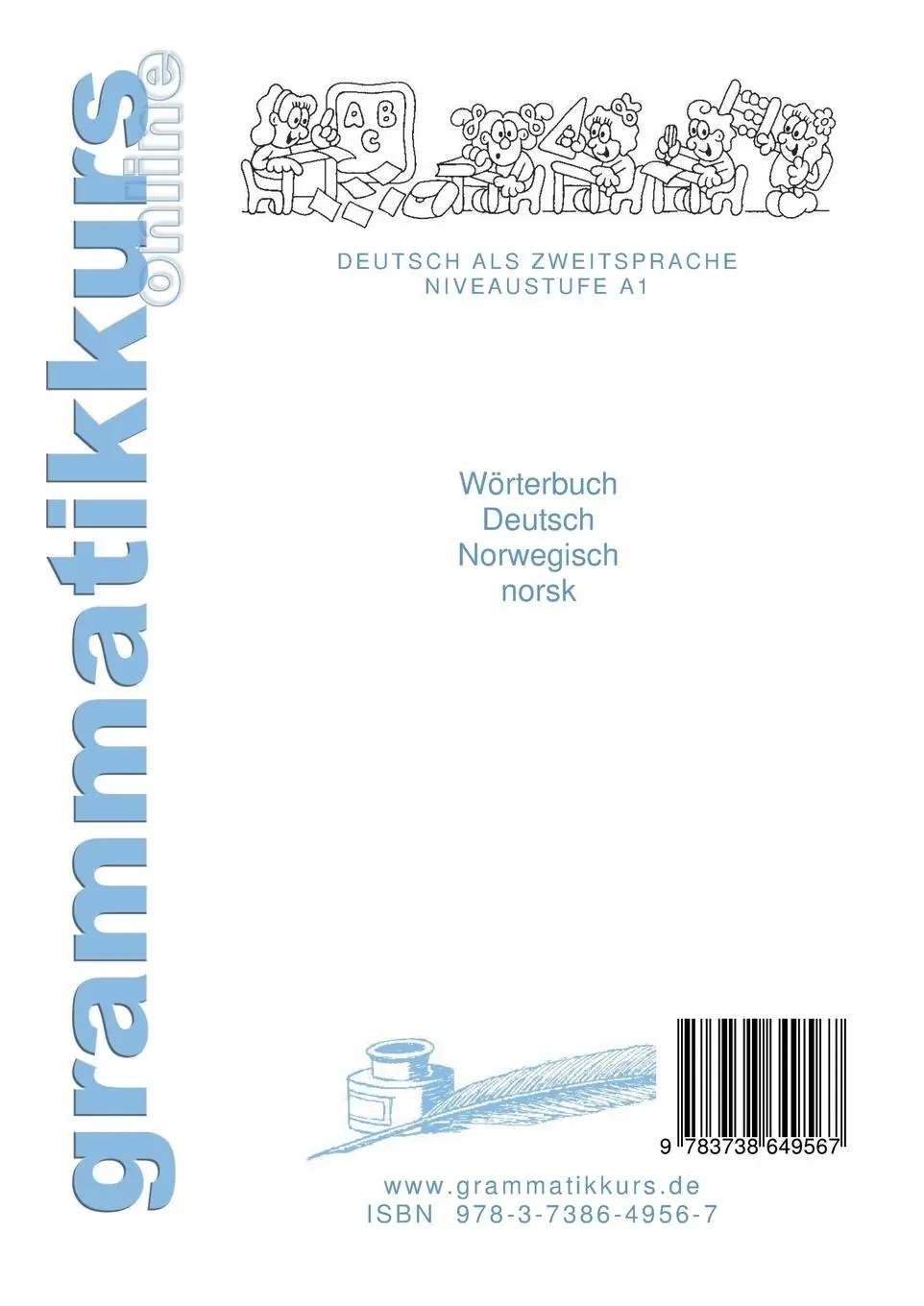 Rückseite: 9783738649567 | Wörterbuch Deutsch - Norwegisch - Englisch Niveau A1 | Akom (u. a.)