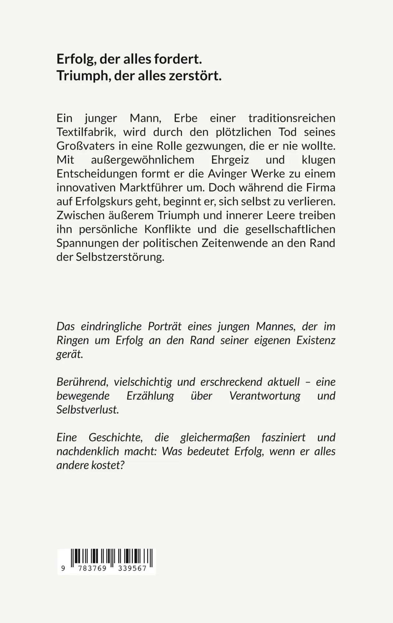 Rückseite: 9783769339567 | Bruchlinien | Im Schatten des Erfolges | Thomas C. Evagrius | Buch