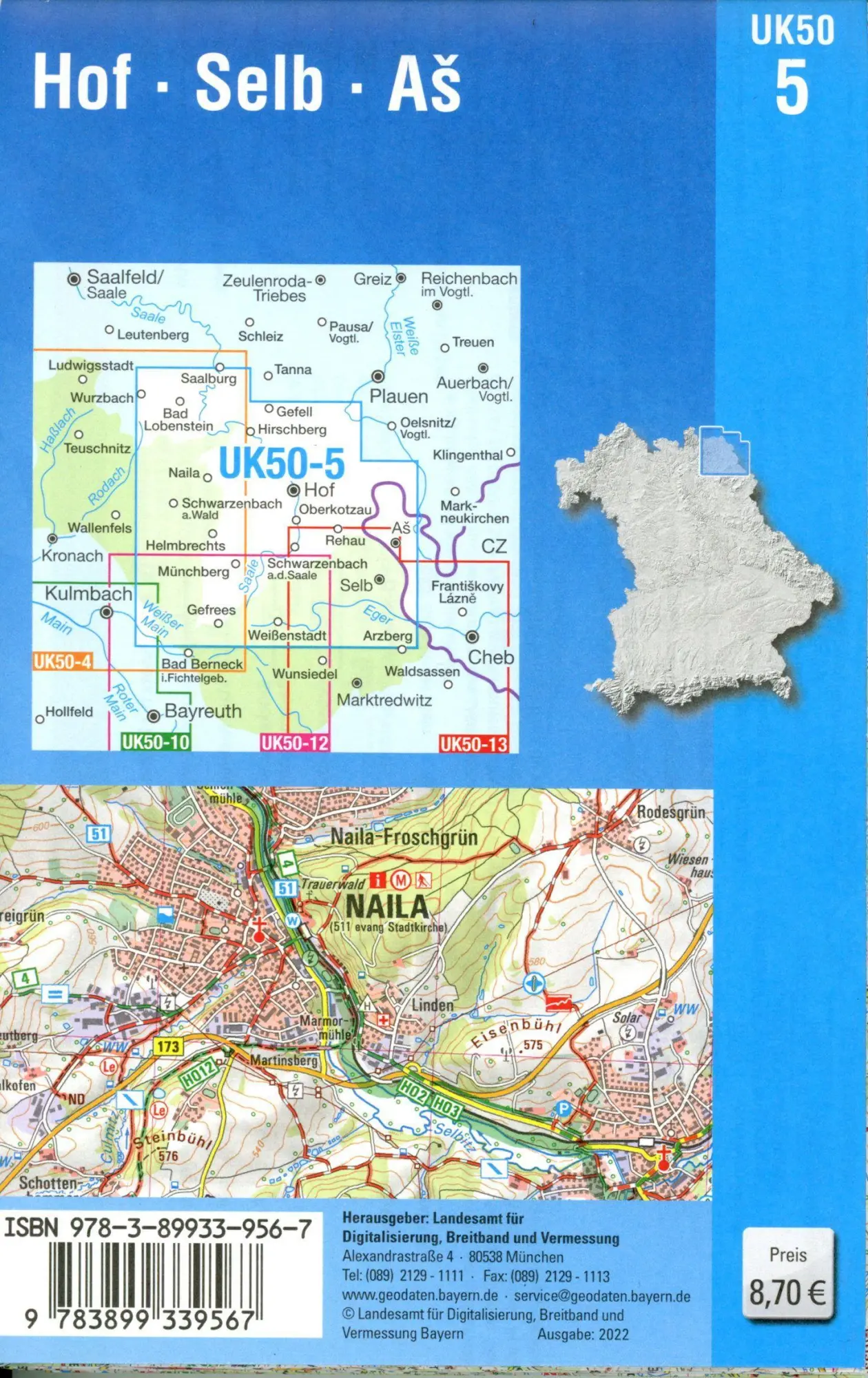 Bild: 9783899339567 | Hof Selb As 1 : 50 000 (UK50-5) | Digitalisierung | (Land-)Karte