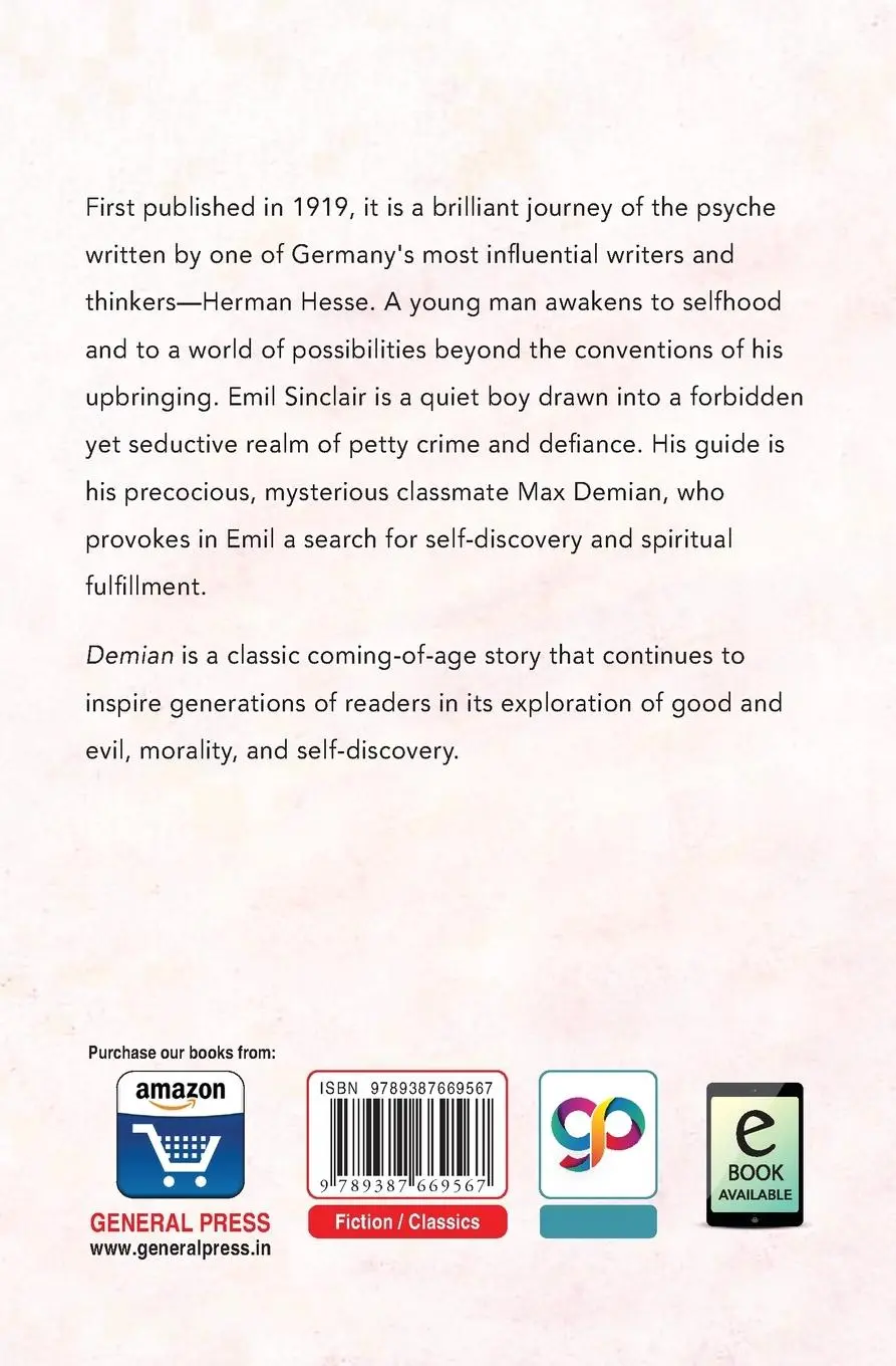 Rückseite: 9789387669567 | Demian | Hermann Hesse | Taschenbuch | Kartoniert / Broschiert | 2018