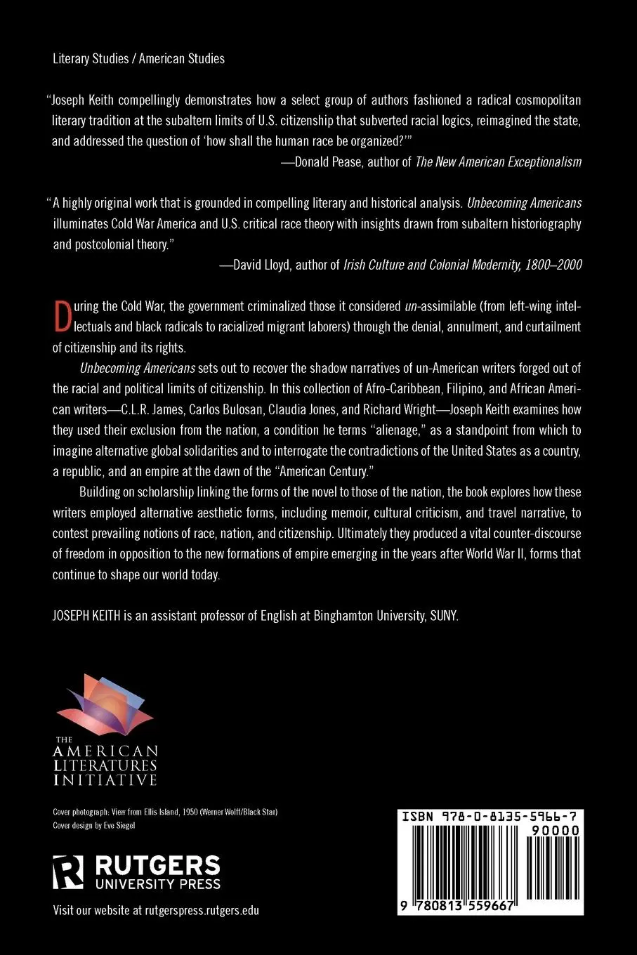Rückseite: 9780813559667 | Unbecoming Americans | Joseph Keith | Taschenbuch | Englisch | 2013