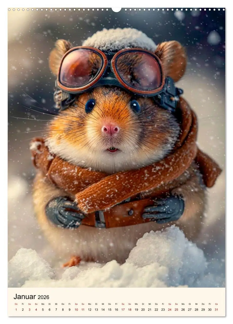 Bild: 9783516329667 | Was für ein Hamster (hochwertiger Premium Wandkalender 2026 DIN A2...