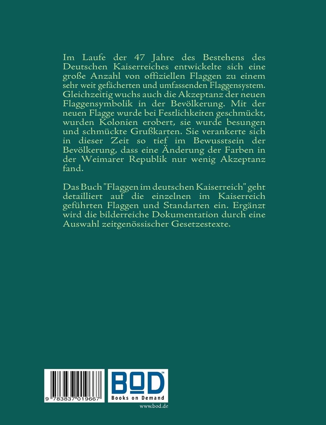 Rückseite: 9783837019667 | Flaggen im deutschen Kaiserreich | Jörg M. Karaschewski | Taschenbuch