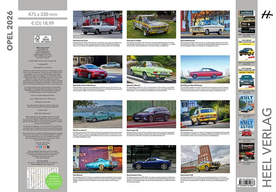 Bild: 9783966649667 | Opel Kalender 2026 | Stephan R. Arnold | Kalender | 14 S. | Deutsch