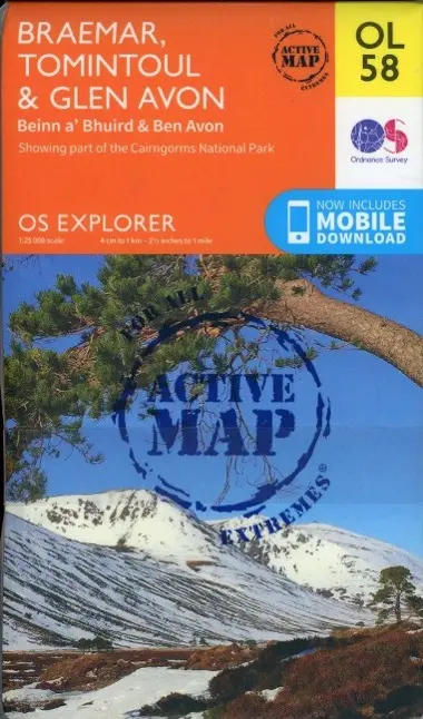 Cover: 9780319469767 | Braemar, Tomintoul &amp; Glen Avon, Beinn a' Bhuird &amp; Ben Avon | Survey