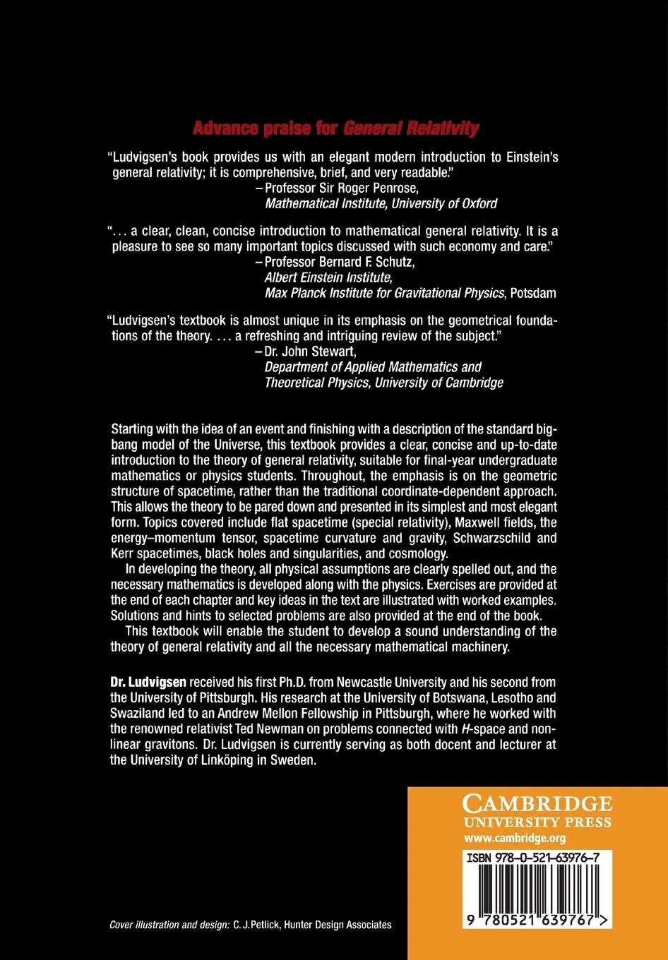 Rückseite: 9780521639767 | General Relativity | Malcolm Ludvigsen | Taschenbuch | Englisch | 2017