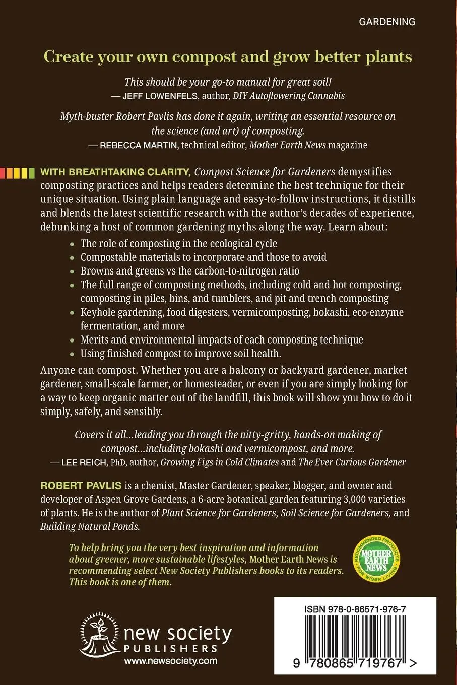Rückseite: 9780865719767 | Compost Science for Gardeners | Robert Pails | Taschenbuch | Englisch