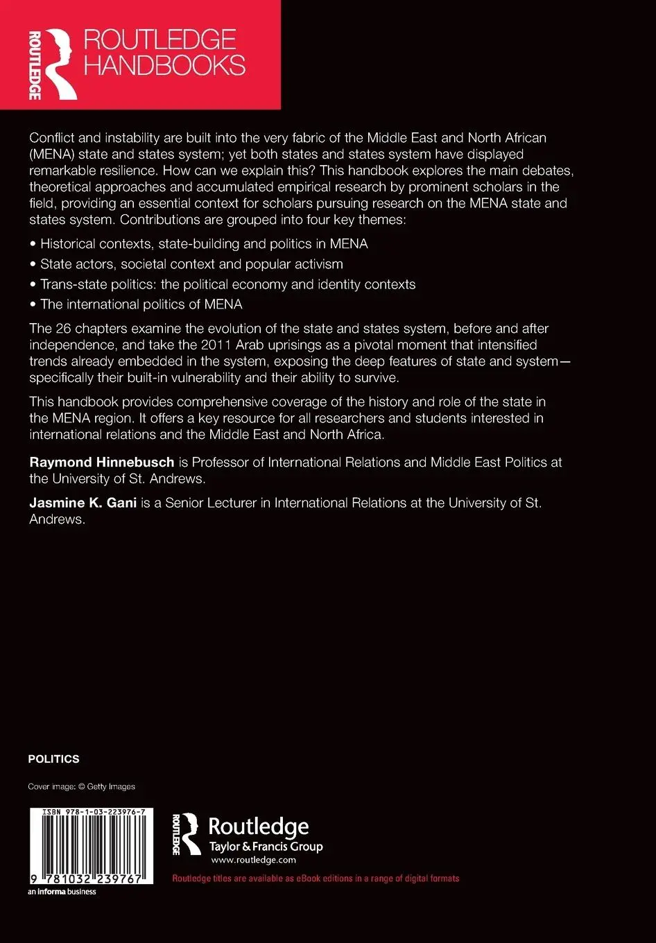 Rückseite: 9781032239767 | The Routledge Handbook to the Middle East and North African State...