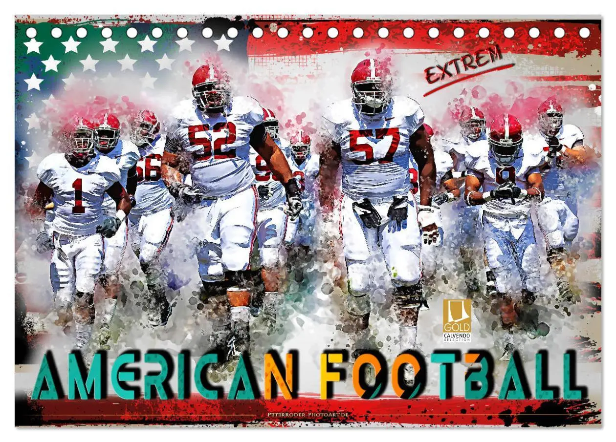 Cover: 9783457919767 | American Football extrem (Tischkalender 2026 DIN A5 quer), CALVENDO...