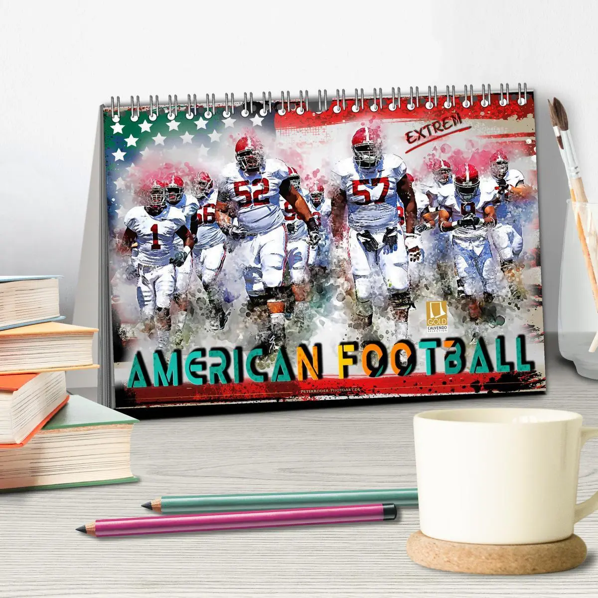 Bild: 9783457919767 | American Football extrem (Tischkalender 2026 DIN A5 quer), CALVENDO...