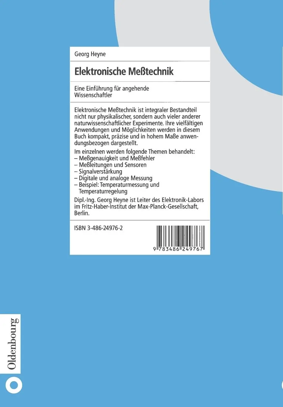 Rückseite: 9783486249767 | Elektronische Meßtechnik | Georg Heyne | Taschenbuch | X | Deutsch