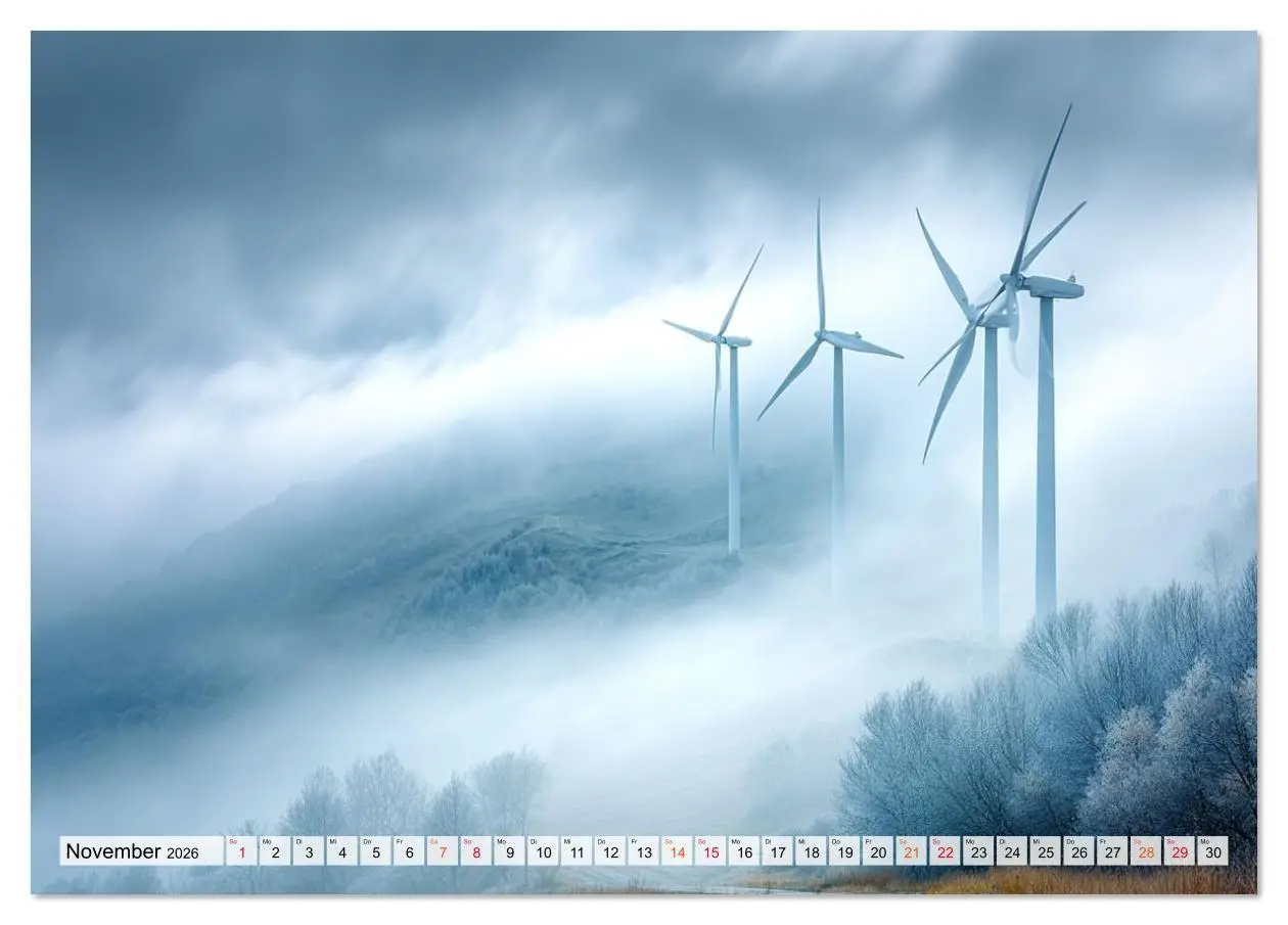 Bild: 9783516629767 | Windträume (Tischkalender 2026 DIN A5 quer), CALVENDO Monatskalender